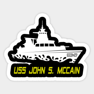 Uss John Mccain DDG 56 Gold Sticker